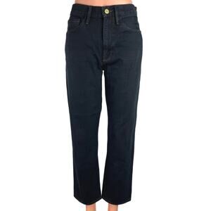 Frame Women's Le Piper Black High Rise Straight Leg Stretch Denim Jeans Size 26